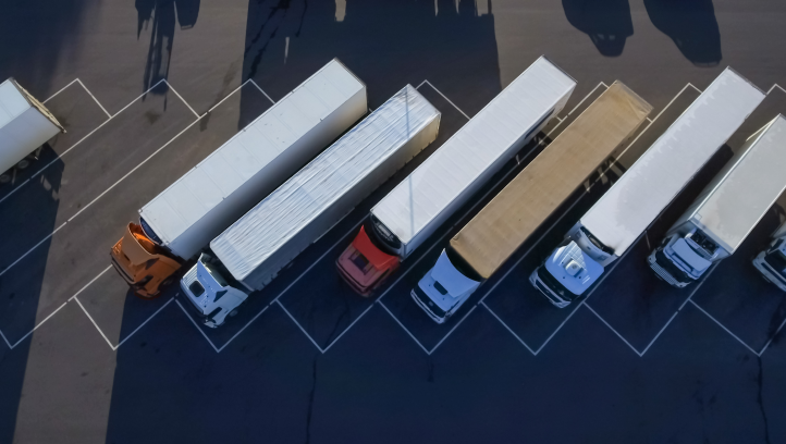 several trucks