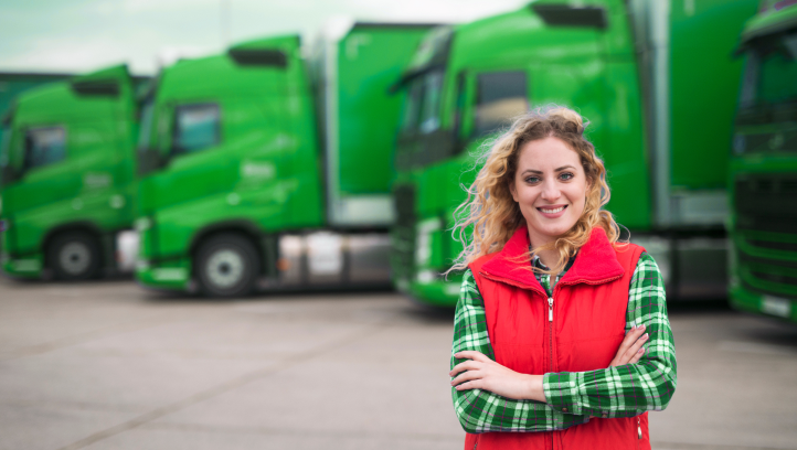 a woman truck driver